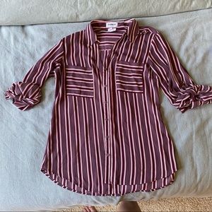 Express Slim Fit Portofino Striped Shirt